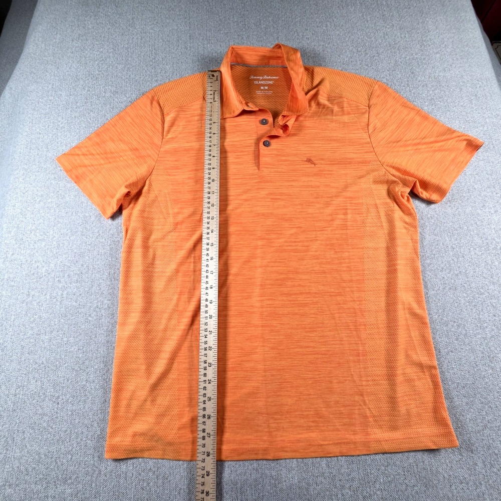 Tommy Bahama Island Zone Short Sleeve Orange Polo Shirt Men's M Polyester Golf - Picture 9 of 9